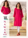 Nawab Vol 18 By Blue Hills Embroidery Lucknowi Rayon Kurtis Exporters In India